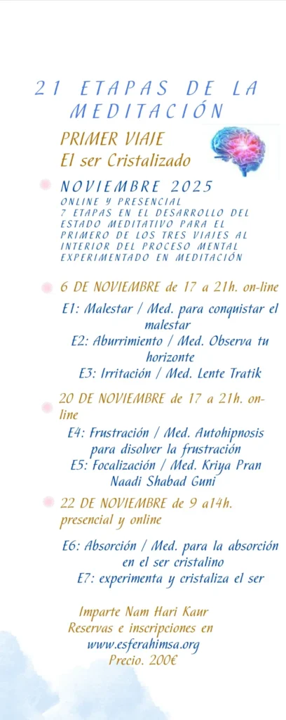 21 etapas meditacion noviembre 2025