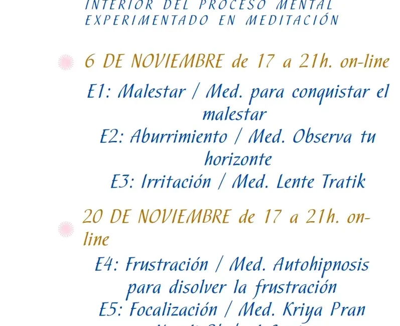 21 etapas meditacion noviembre 2025
