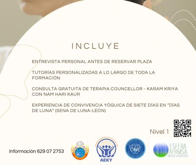 formacion kundalini yoga nivel 1 que incluye