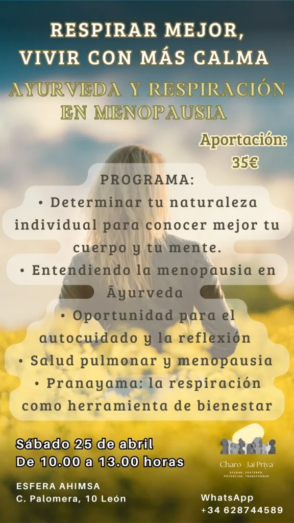 ayurveda respiracion menupausia leon